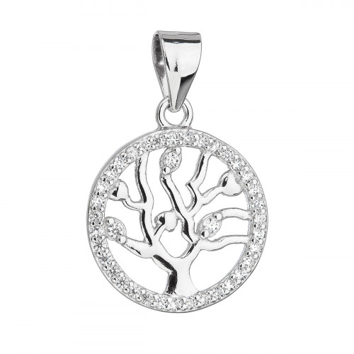 Strieborný prívesok so zirkónmi - strom života