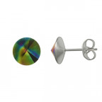 Oceľové náušnice Crystals from Swarovski ® 6mm, RAINBOW