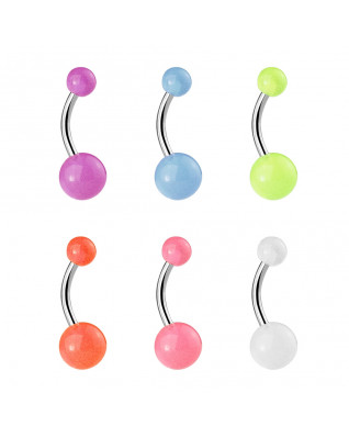 Svietiaci piercing do pupku - banánik