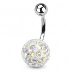 Piercing do pupku s kamienkami Crystals From Swarovski® AB