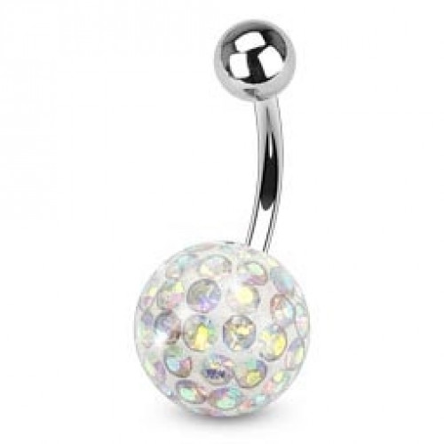 Piercing do pupku s kamienkami Crystals From Swarovski® AB