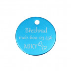 Hliníková psia známka okrúhla 30 mm