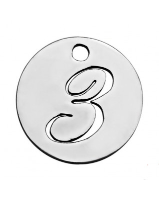 Drobný okrúhly oceľový prívesok - číslica