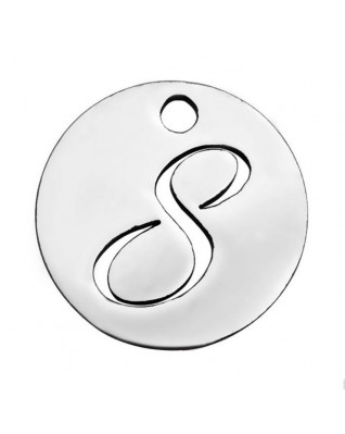 Drobný okrúhly oceľový prívesok - číslica