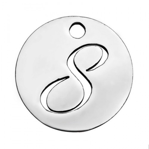 Drobný okrúhly oceľový prívesok - číslica