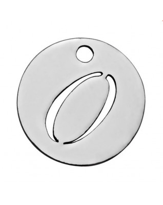 Drobný okrúhly oceľový prívesok - číslica