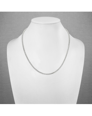 Oceľová retiazka s hranatými očkami, hr. 1,5 mm, dĺžka 45 cm