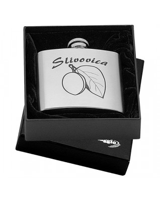 Oceľová vrecková fľaša - ploskačka 180ml v darčekovom balení