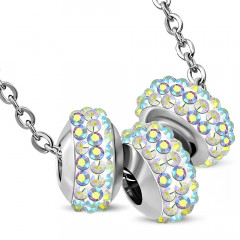 Oceľová retiazka so zavesenými korálkami