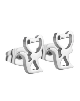 Oceľové náušnice mačičky