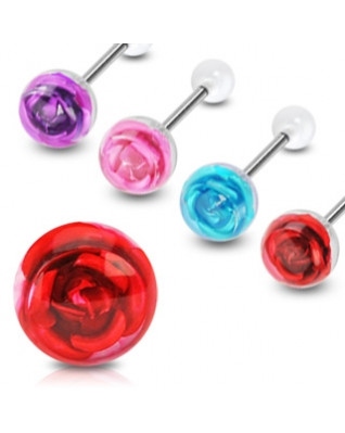 Piercing do jazyka - ruža