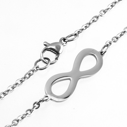 Oceľový náhrdelník nekonečno - infinity