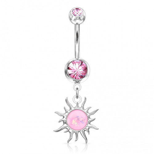 Visiaci piercing do pupku slniečko