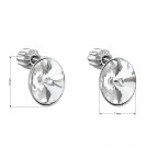 Strieborné náušnice s kryštálmi Crystals from Swarovski® CRYSTAL