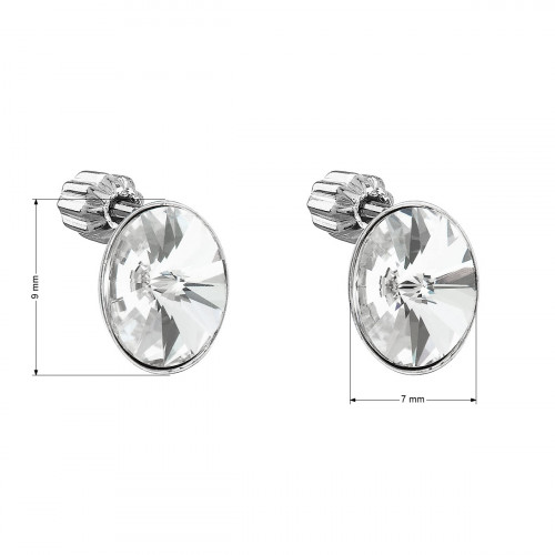 Strieborné náušnice s kryštálmi Crystals from Swarovski® CRYSTAL
