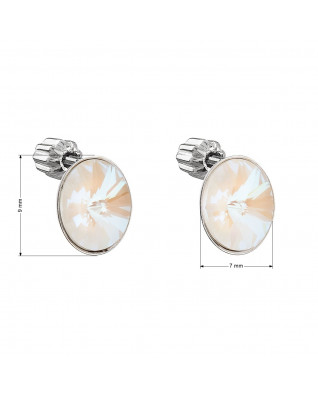 Strieborné náušnice s kryštálmi Crystals from Swarovski® CRYSTAL LIGHT GREY DELITE