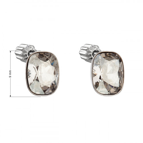 Strieborné náušnice s kryštálmi Crystals from Swarovski® SILVER SHADE