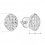 Strieborné náušnice so zirkónmi