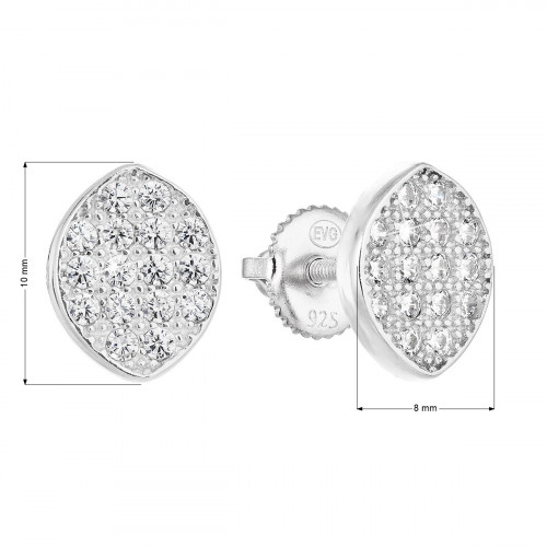 Strieborné náušnice so zirkónmi