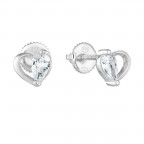Strieborné náušnice srdiečka