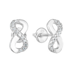 Strieborné náušnice nekonečno