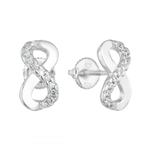 Strieborné náušnice nekonečno