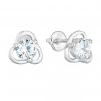 Strieborné náušnice so zirkónom