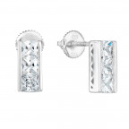 Strieborné náušnice obdĺžniky