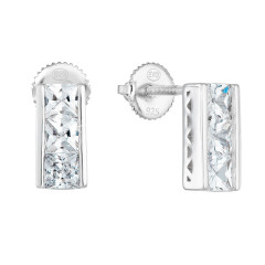 Strieborné náušnice obdĺžniky