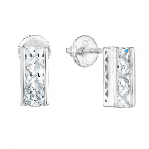 Strieborné náušnice obdĺžniky