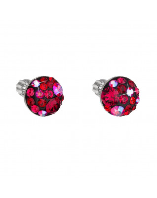Strieborné náušnice s kryštálmi Crystals from Swarovski® CHERRY