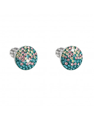 Strieborné náušnice s kryštálmi Crystals from Swarovski® MAGIC INDICOLITE