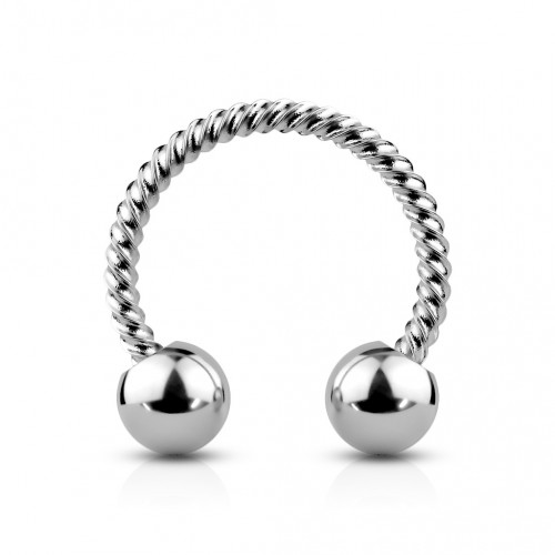 Piercing podkova vrúbkovná