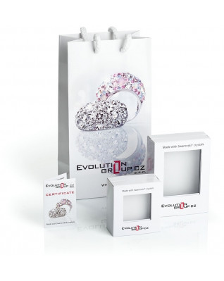 Strieborné náušnice s kryštálmi Crystals from Swarovski® Vitrail Light