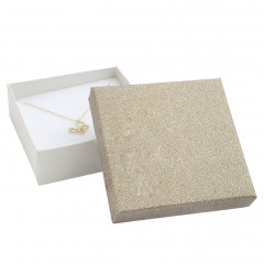 Škatuľka na súpravu šperkov, striebristo béžová