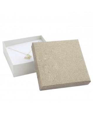 Škatuľka na súpravu šperkov, striebristo béžová