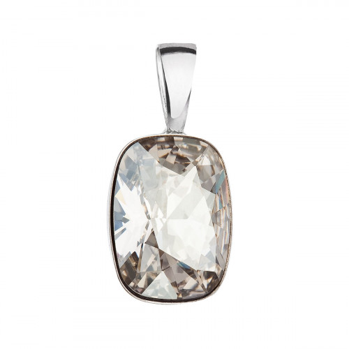 Strieborný prívesok ovál Crystals from Swarovski® SILVER SHADE