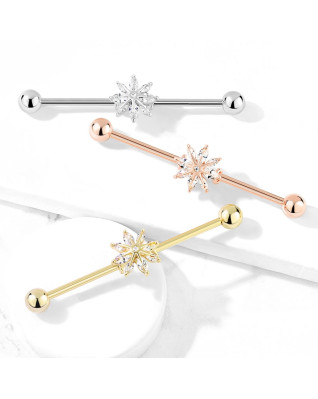 Industrial piercing - snehová vločka