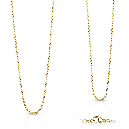 Pozlátená oceľová retiazka, hr. 1,5 mm