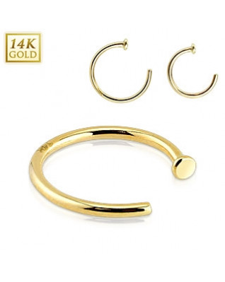 Zlatý piercing do nosa kruh, Au 585/1000