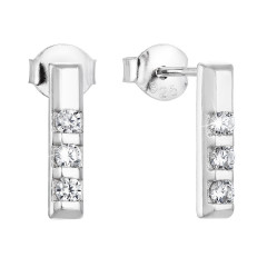 Strieborné náušnice so zirkónmi