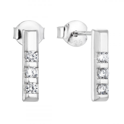 Strieborné náušnice so zirkónmi