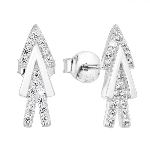 Strieborné náušnice so zirkónmi