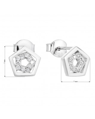 Strieborné náušnice so zirkónmi