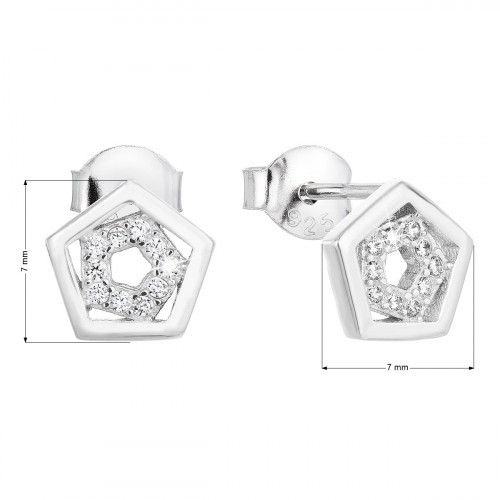 Strieborné náušnice so zirkónmi