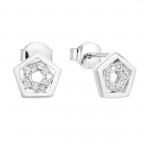 Strieborné náušnice so zirkónmi