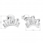 Strieborné náušnice so zirkónmi