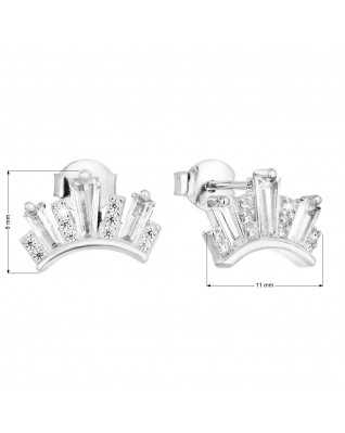Strieborné náušnice so zirkónmi