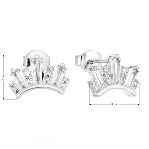 Strieborné náušnice so zirkónmi