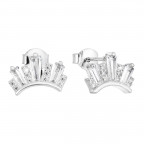 Strieborné náušnice so zirkónmi
